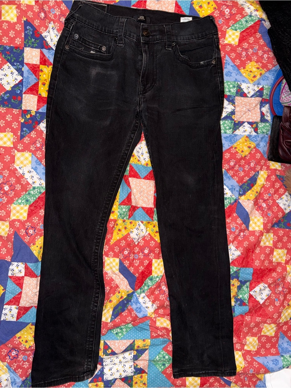 True Religion Men's Straight Jeans in Black Wash